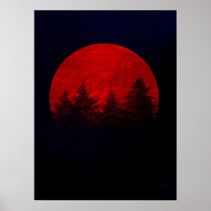 Póster Luna Roja