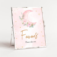 Luna rosa y estrellas Baby Shower favorecen