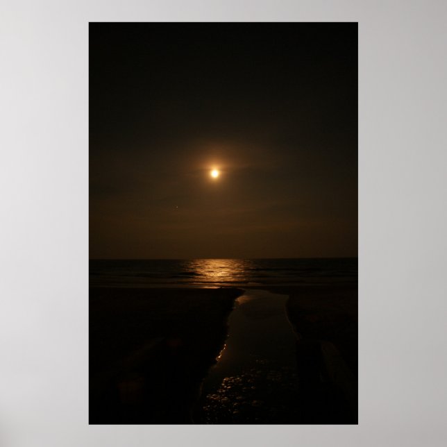 Póster Luna sobre el Atlántico (Frente)