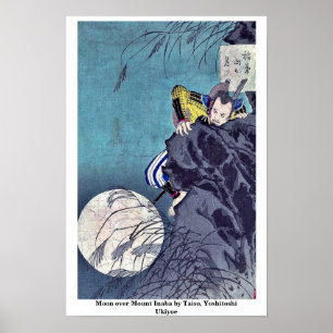 Póster Luna sobre el soporte Inaba por Taiso, Yoshitoshi