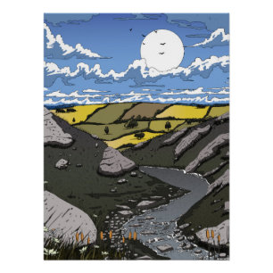 Póster Luna sobre el valle