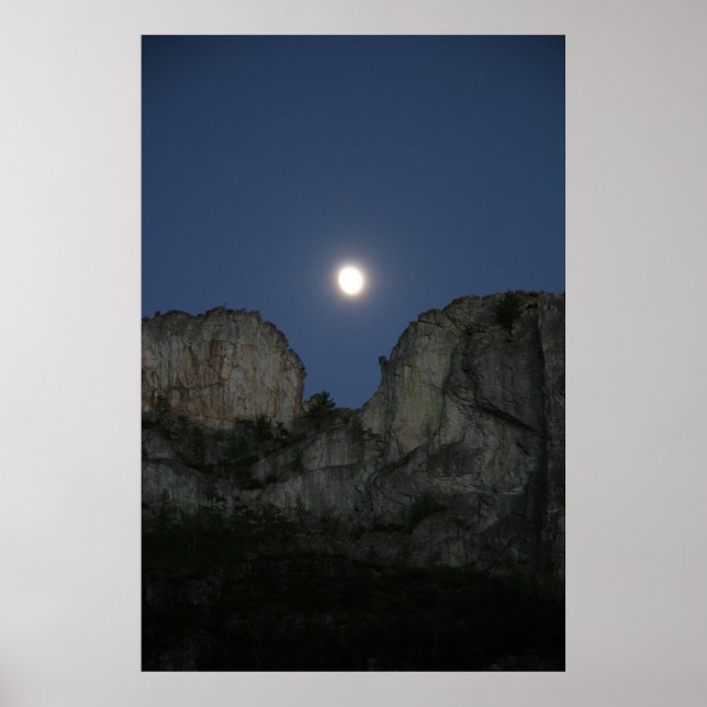 Póster Luna sobre la roca seneca, Virginia Occidental (Frente)