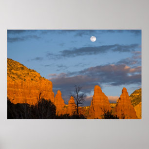 Póster Luna sobre Sedona, Arizona 2222