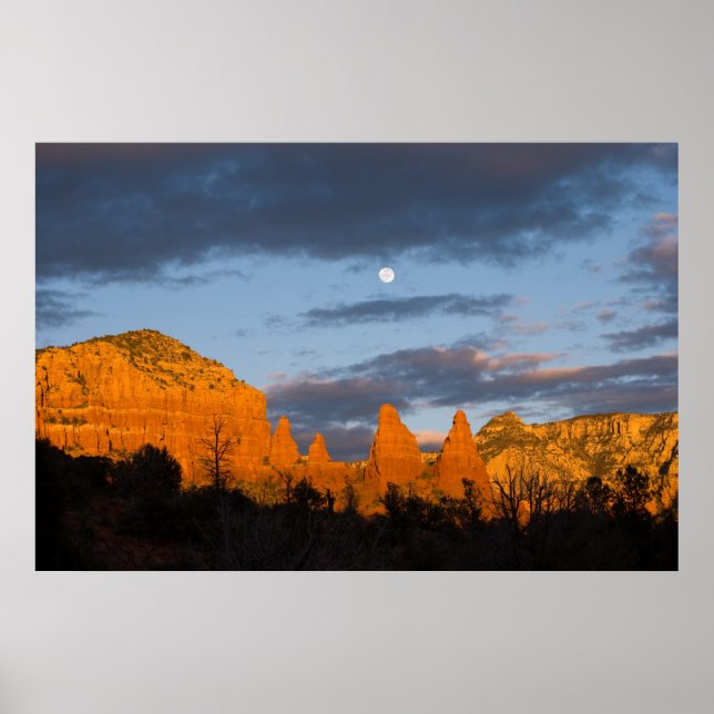 Póster Luna sobre Sedona, Arizona 2226 (Frente)