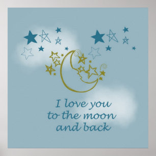 Póster Luna y atrás