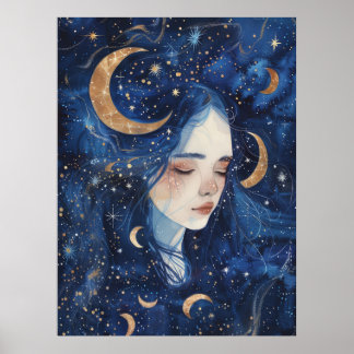 Póster Lunar Dreamscape Spiral