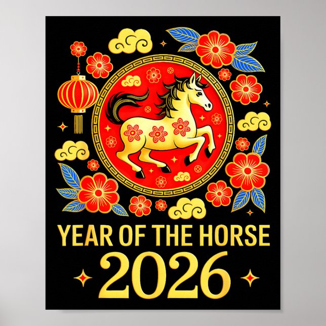 Póster Lunar New Year 2026 Year Of The Horse Chinese New  (Frente)