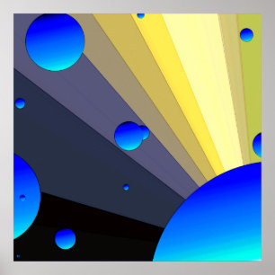 Póster Lunas azules