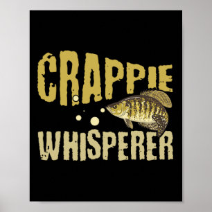 Póster Lunático Susurrador de Crappie Vintage Divertido P