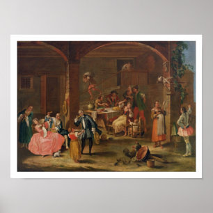 Póster Lunch in the Country (oil on canvas)