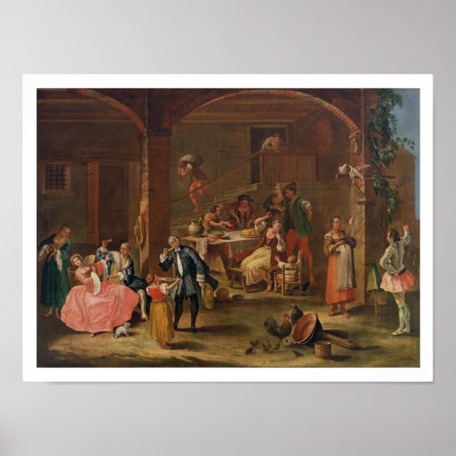 Póster Lunch in the Country (oil on canvas) (Frente)