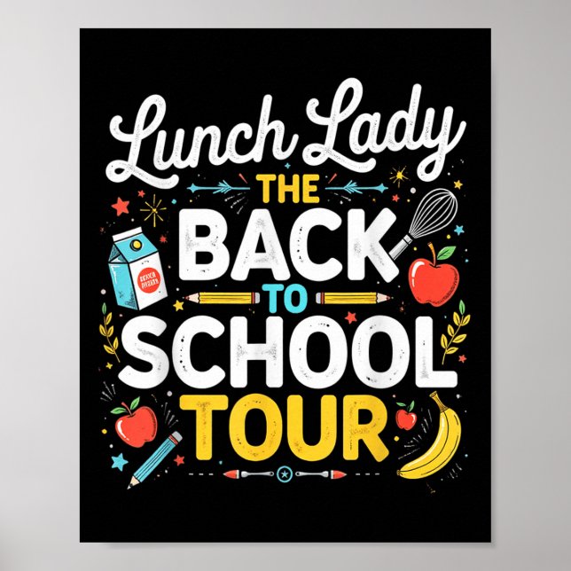 Póster Lunch Lady De Vuelta A La Escuela 2025 Tour Food H (Frente)