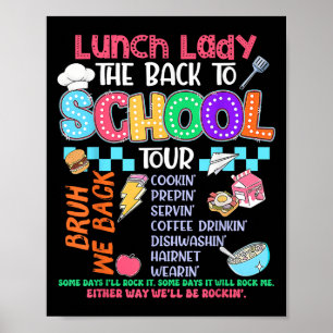 Póster Lunch Lady De Vuelta A La Escuela Tour Cafetería C