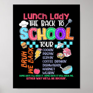 Póster Lunch Lady De Vuelta A La Escuela Tour Cafetería C