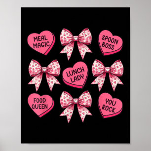 Póster Lunch Lady Día de San Valentín Heart Candy Coquett