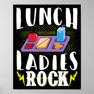 Póster Lunch Lady Lunch Damas de Rock Rock Lunch