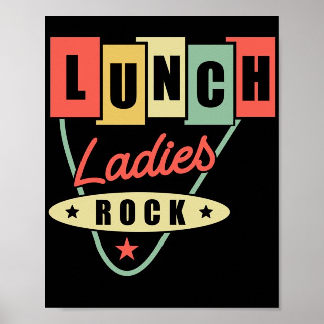 Póster Lunch Lady Lunch Ladies Rock Lunch Lady (Frente)