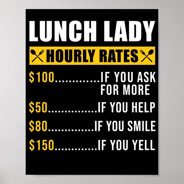 Póster Lunch Lady Lunch Lady Hourrates Lunch Lady (Frente)
