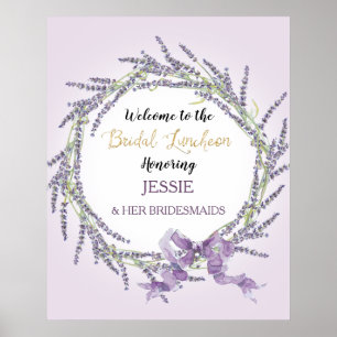 Póster Luncheon de oro de flores de la floral de la guirn