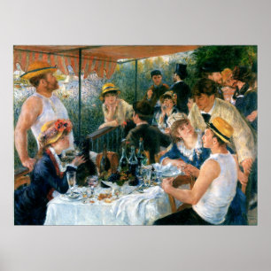 Póster Luncheon de Renoir del Fiesta del barco (1881)