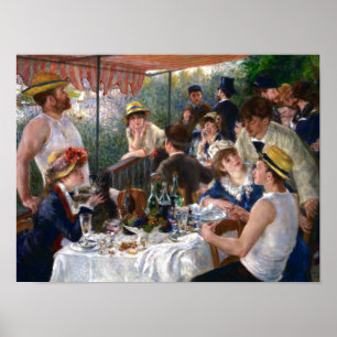 Póster Luncheon del Fiesta del barco de Renoir