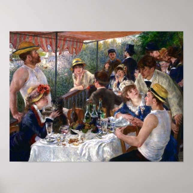 Póster Luncheon del Fiesta del barco de Renoir (Frente)