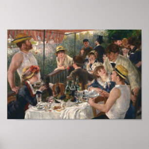 Póster Luncheon del Fiesta del barco de Renoir