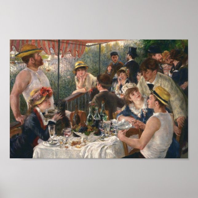 Póster Luncheon del Fiesta del barco de Renoir (Frente)