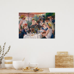 Póster Luncheon del Fiesta del barco de Renoir