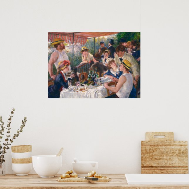 Póster Luncheon del Fiesta del barco de Renoir (Cocina)