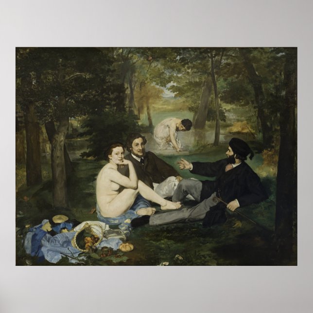 Póster Luncheon en la hierba de Edouard Manet (Frente)