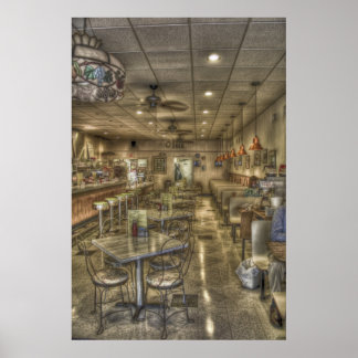 Póster Luncheonette Vintage
