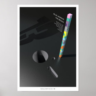 Póster Lunes azul inspirado