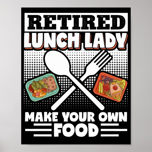 Póster Lunes Dama de Almuerzo Jubilado Dama de Almuerzo R (Frente)
