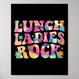 Póster Lunes Damas Rock Tie Dye Cafetería Crew Groovy La