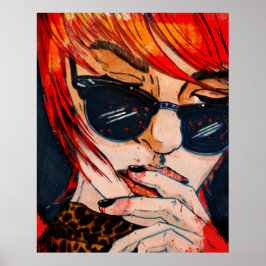 Póster Lunettes noires