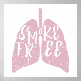 Póster Lung Health Smoke Free