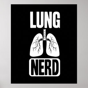Póster Lung Nerd RT Pulmonólogo Terapia Respiratoria