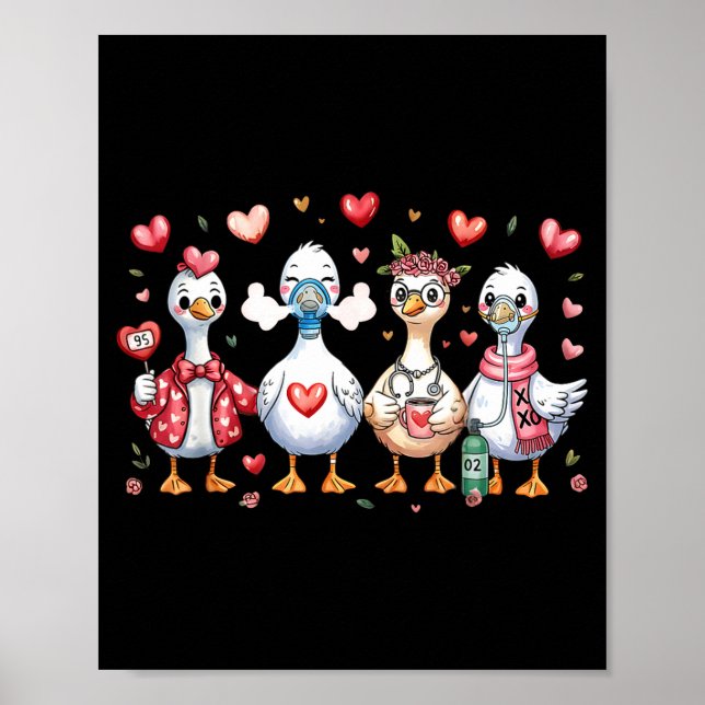 Póster Lung Squad Resratory Therast Silly Goose Valentine (Frente)