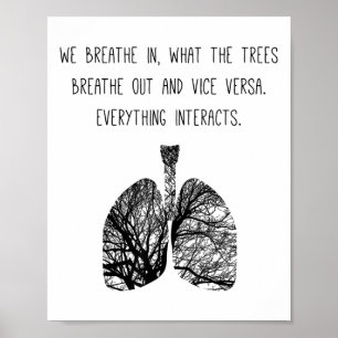 Póster Lung Tree Air Breathe Breathing Photosyntation Tre