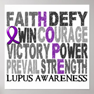 Póster Lupus de Hope Word Collage