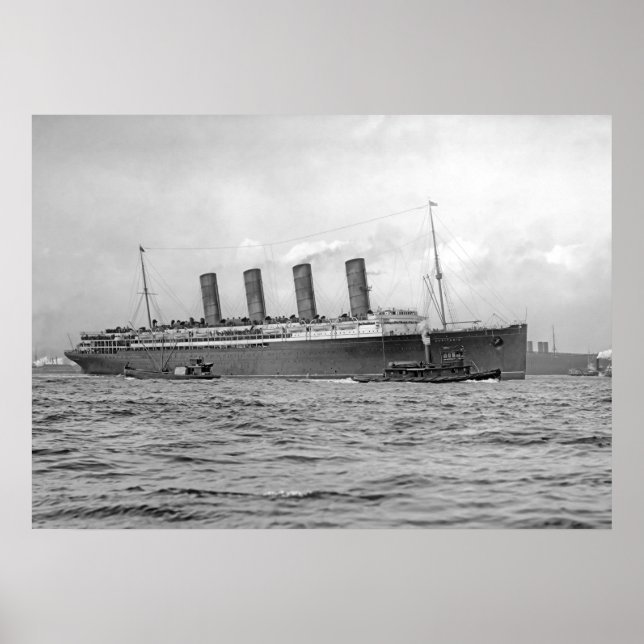 Póster Lusitania sale de Nueva York (Frente)