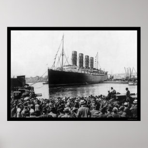 Póster Lusitania Spectators 1907
