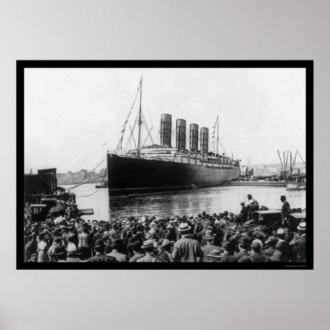 Póster Lusitania Spectators 1907 (Frente)