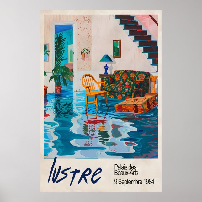 Póster Lustre Paris Exhibit Poster Surreal Flooded Room (Frente)