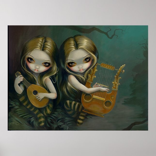 Póster Lute y Lyre gótico hada nymph Art Print (Frente)
