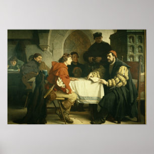Póster Lutero en "Schwarzen Baeren" en Jena, 1873