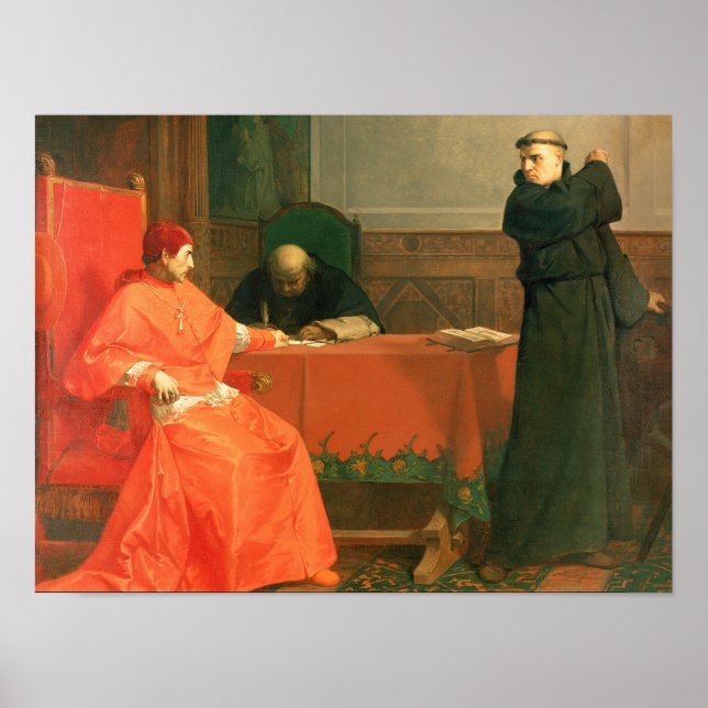 Póster Lutero frente al cardenal Cajetan (Frente)