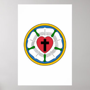Póster Lutheranism Martin Luther Rosa