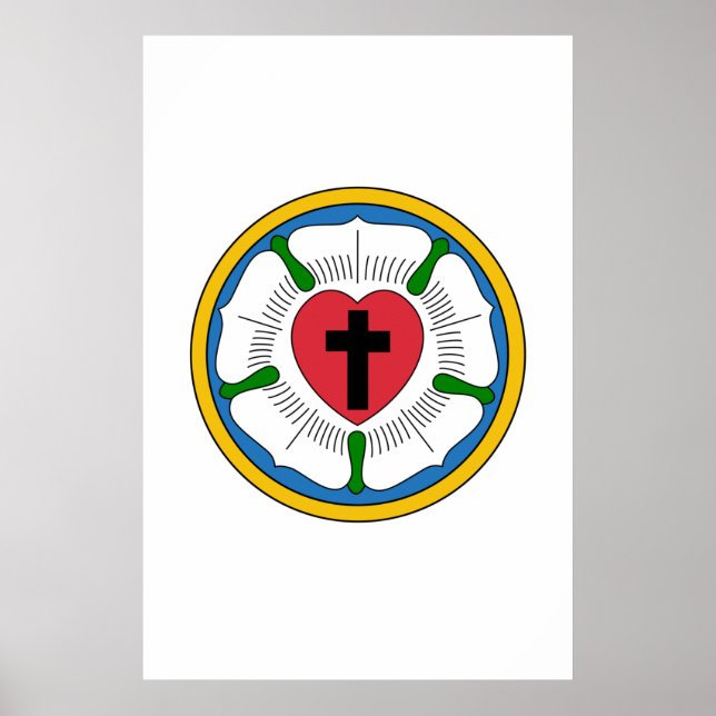 Póster Lutheranism Martin Luther Rosa (Frente)